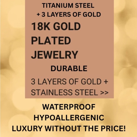 18K Gold Plated Stainless Steel "Flower" Necklace Waterproof Hypoallerge… - Picture 8 of 11